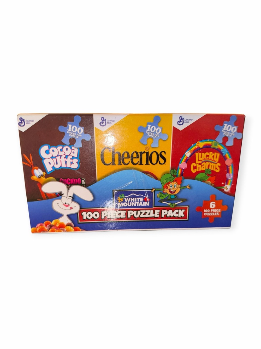 NIB White Mountain Mini Cereal Boxes Jigsaw Puzzle Pack- 6 Indvid 100pc Puzzles